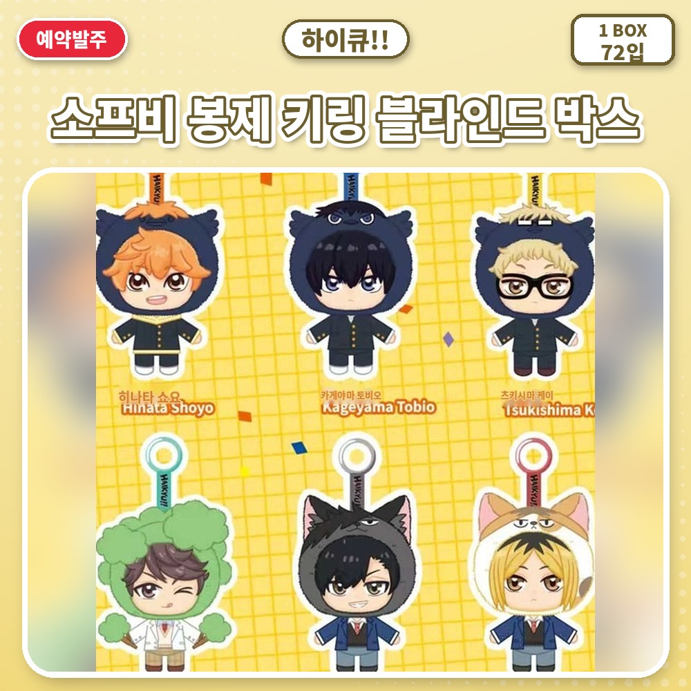 하이큐!!-소프비 봉제 키링 블라인드 박스